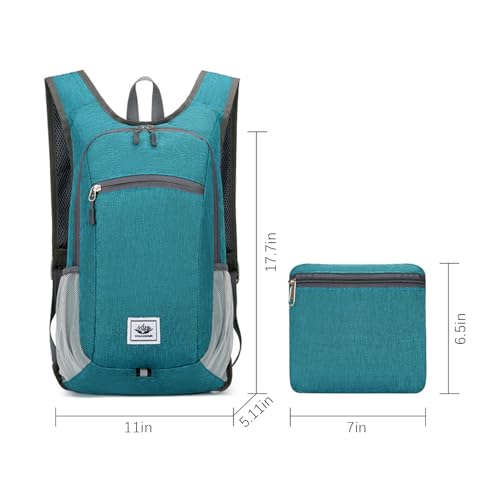 DOJUNS 15L Foldable Lightweight Hiking Backpack - Black