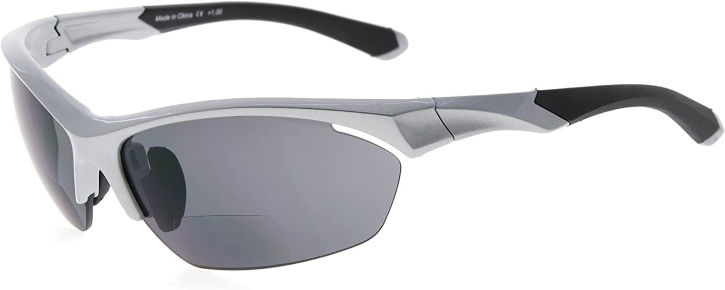Eyekepper TR90 Frame Bifocal Sports Sunglasses Baseball Running Fishing Driving Golf Softball Hiking Sunshine Readers