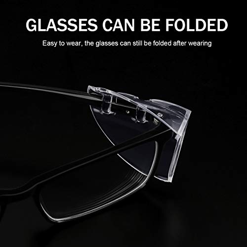 8 Pairs Side Shields for Glasses - Slip-On Eyewear Protective Covers