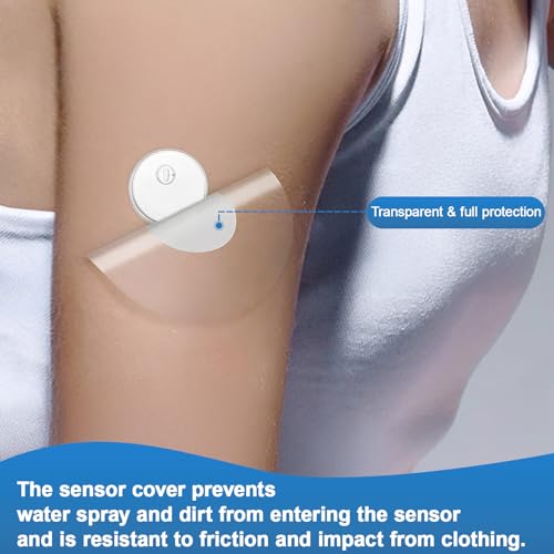 Sensor Covers for Libre 3 Waterproof,100 Pack Libre 3 Plus Covers,Transparent & Long-Lasting CGM Overpatch Tape,Easy to Apply and Remove & Lasting to 14 Days-Without Hole