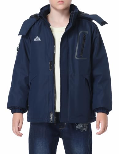 Kids' Ski Jacket Winter Coat for Boys & Girls - Navy, 6 Size