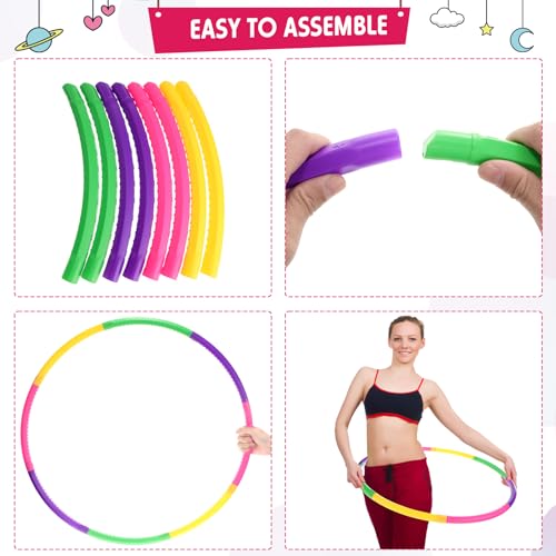 26 Inch Color Detachable Hoop Fitness Waist Exercise Ring for Cardio & Gym