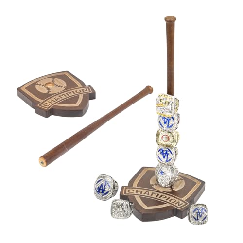 Wooden Baseball Ring Holder Display Stand for Championship Rings