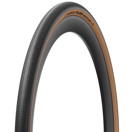 Michelin Power Adventure Tire ? 700 x 36, Tubeless, Folding, Tan ? All-Terrain Bike Tire with Gum-X Technology, Bead to Bead Shield, and Enhanced Puncture Resistance for Gravel, Gravel, and Off-Road