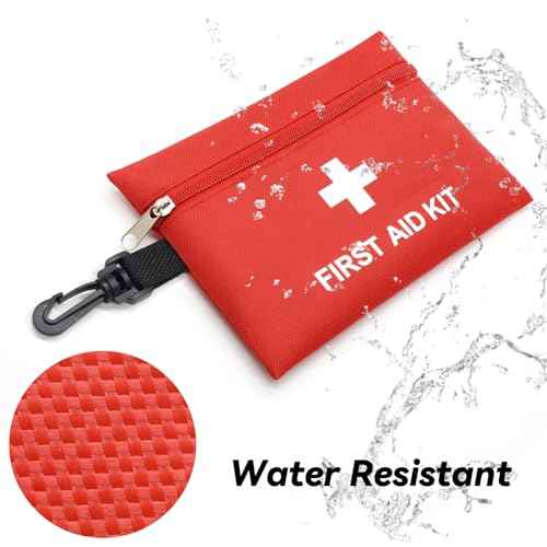 Faylapa 12Pcs Mini Empty First Aid Bag, 7.8x5.5 inches Travel Pouch Bag for Travel, Home, Office, Vehicle, Camping, Outdoor (Bag Only)