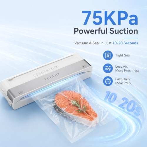 Automatic Food Vacuum Sealer Machine 75KPa for Meal Prep & Food Storage
