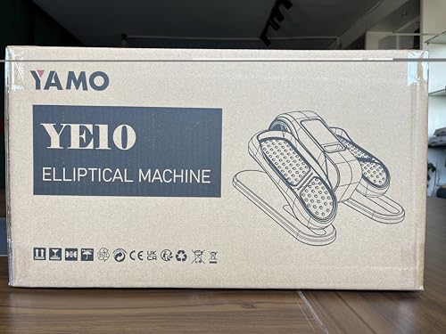 YAMO Under Desk Elliptical Machine Seated Ellipse Leg Exerciser for Seniors Fully Assembled Quiet Portable Elliptical Pedal Exerciser with Remote Control 12 Adjustable Speed Levels