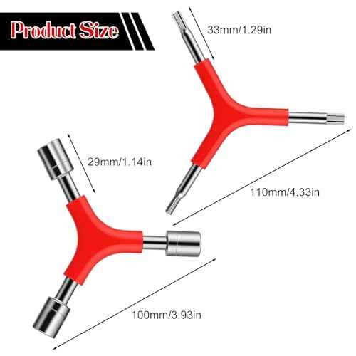 4 Pcs 3 Way Socket Wrench Bicycle Hex Wrench Tool Y-Shaped Bike Repair Tools Outer Spanners 4/5/6mm Y-Type 8/9/10mm Bicycle Cycling Repair Hardware Multitool Kit