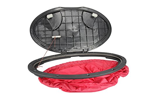 20-Inch Waterproof Kayak Hatch Deck Plate Kit with Storage Bag