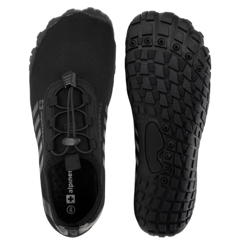 Men's Quick Dry Water Shoes - Barefoot Beach Swim Aqua Socks, Black 9