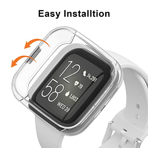 12 Pack Fitbit Versa 2 Screen Protector Case with Soft TPU Cover - Precise Fit