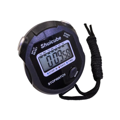 Digital Sports Stopwatch Timer with Large Display, Replaceable Battery for Coaches & Referees