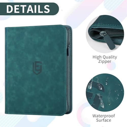 9 Pocket Card Binder Dark Green - 540 Capacity Trading Card Album for MTG TCG Sports Cards