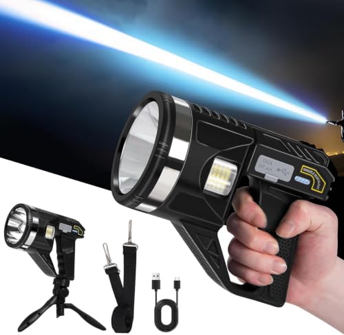 X-Large 2,000,000 Lumens Rechargeable Spotlight with Strap - High Brightness