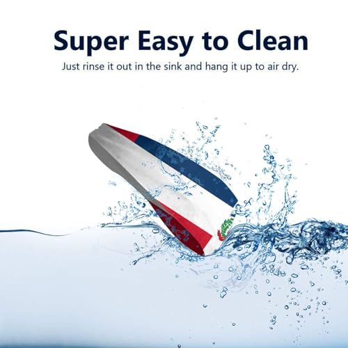 Dominican Republic Flag Sports Headband Moisture-Wicking Sweatband for Running & Fitness - Unisex
