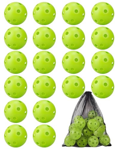 Green 20 Pack Plastic Baseball Practice Balls - 9 Inch Soft Training Softballs