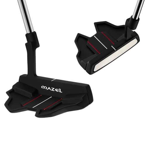 Golf Putter 34 Inch Bat Style Right-Handed with Black Head Cover - High MOI & CNC Milled Face