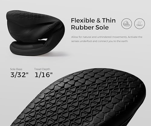 Men's Barefoot Minimalist Shoes Black 14 - Zero Drop Anatomical Toe Box