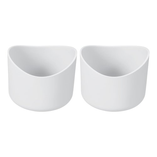 uxcell 2pcs 6cm Protective Silicone Boot Sleeve for 12-24 oz, Water Bottle Bottom Silicone Anti-Slip Sleeve Cover, Irregular Shape Cup Accessories, White