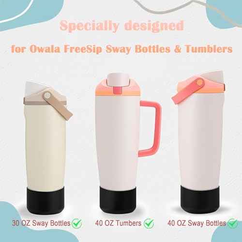 2-Pack Silicone Boot for Owala FreeSip Sway 40 oz & 30 oz Bottle and Tumbler - Non-Slip & Scratch Resistant Bottom Protector Boot for Owara Accessories Protective Sleeve Cover