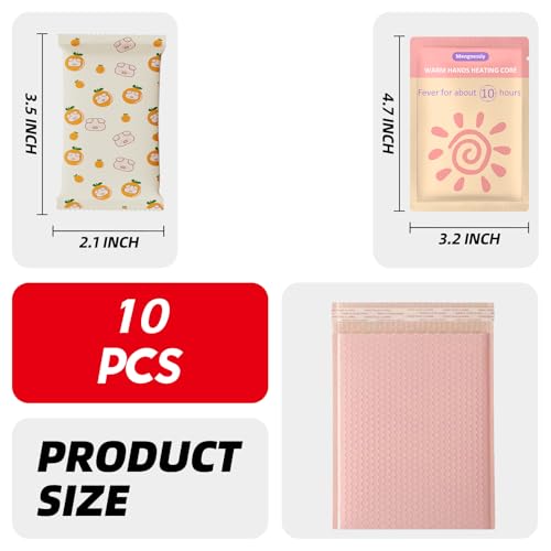 Hand Warmers Up to 10 Hours Long-Lasting for Warm Hot Hands, Disposable, Hands Feet and Body, Winter Essentials, Camping Hand Warmers 10 Packs (40 Packs Gift of Silicone Insulation Cover)