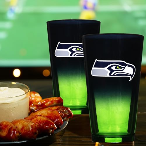 Officially Licensed Ombre Pint Glasses - Seattle Seahawks 2-Pack