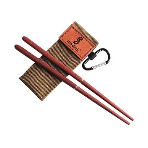 Foldable Chopsticks Travel Set - Rosewood & Copper, Portable & Reusable