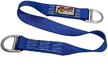 Rock-N-Rescue Professional Nylon Web Anchor Strap - Safety-Rated D-Ring Configuration, Heavy-Duty Fall Protection Equipment, Multiple Lengths 36-180 Inch, Industrial Safety Gear