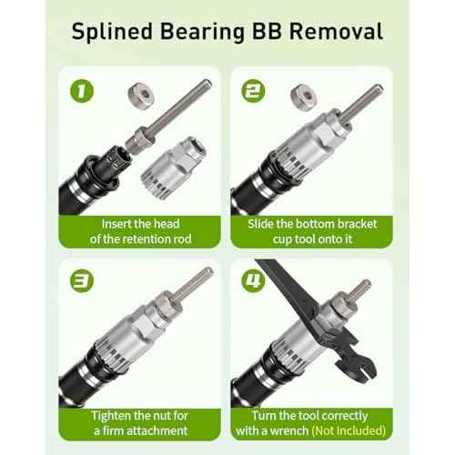 Pawfly Bike Bottom Bracket Tool, Bottom Bracket Removal Tool, 20-Tooth Bicycle Bottom Bracket Remover, Compatible with Shimano Octalink, ISIS Splined, Truvativ, Race Face & FSA Bottom Brackets