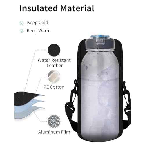 Wandering Nature Water Bottle Holder with Strap 32oz Insulated Water Bottle Carrier Sling Bag with Phone Pocket Water Bottle Pouch for Hiking Walking(Patent Pending)¡¦