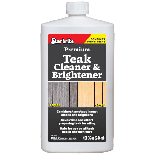 Star Brite Teak Cleaner & Brightener 32oz - Weathered Wood Restoration - Variation of THIS listing