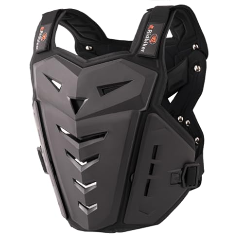 Motorcycle Body Armor Vest for Men Black Dirt Bike Chest Back Protector