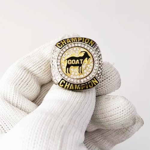 Goat Championship Ring - Size 10 Award Trophy Medal for Tournament Champion