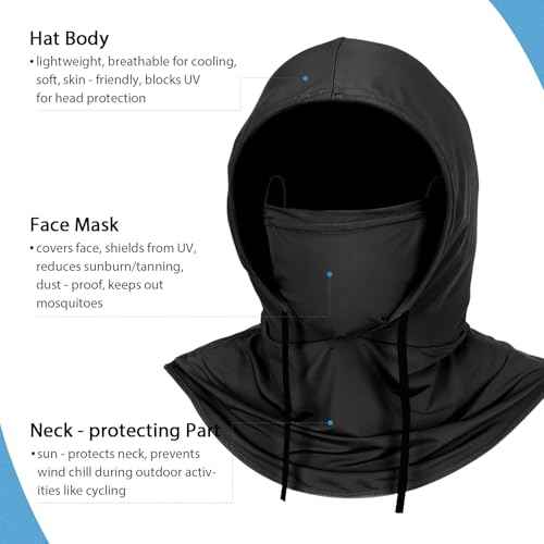 Cooling Balaclava Mask,Sun UV Protection Hood,Breathable Full Head Mask for Men Women Fishing Running Outdoor