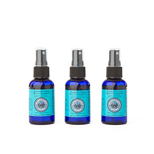 Summer Camp Insect Repellent Spray 3-Pack - DEET & Citronella-Free, Essential Oil Bug Spray for Kids & Family, 2 oz Each