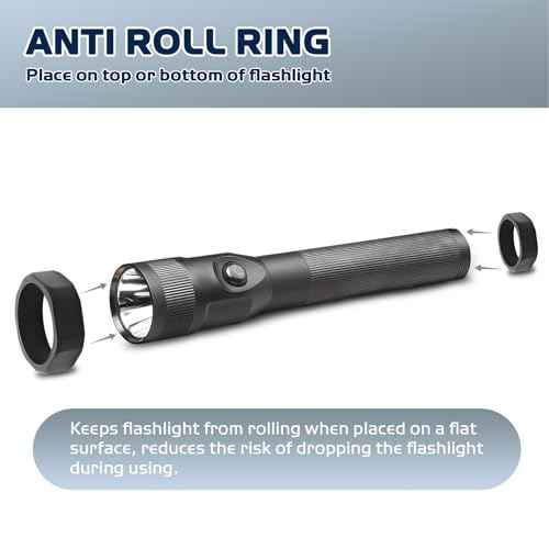 Silica Gel Anti Roll Ring Replacement for Streamlight Stinger Flashlight - 75702 Flashlight Accessories Fit Any 40mm Lens Light