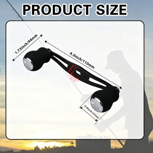 2-Pack Fishing Reel Handle Replacement Kit with EVA Grips for Baitcaster