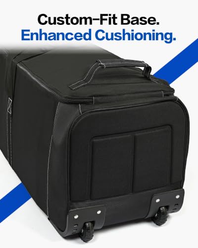 ZEEMO Full-Open Golf Travel Bag for Airlines, Wheeled Club Carrier Black & White
