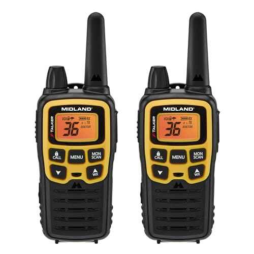 Midland¢ç - T61VP3 X-TALKER - Two-Way Radio - 36 Channel FRS- Long Range Walkie Talkie, 121 Privacy Codes, & NOAA Weather Scan & Alert Black/Yellow, 2-Pack
