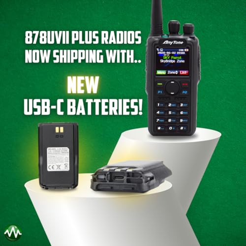 Rechargeable 3100mAh Battery with Belt Clip for AnyTone D868UV D878UV Series