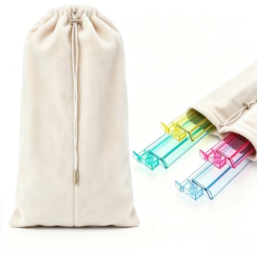 Mahjong Rack Bag with 4 Dividers for 16-20 Inch Racks - Beige White