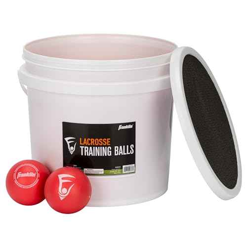 Franklin Sports Soft Training Lacrosse Ball Bucket - (20) Kids Soft Rubber Lacrosse Balls for Indoor + Outdoor Play - Official Size Youth Lax Equipment for Kids + Beginners