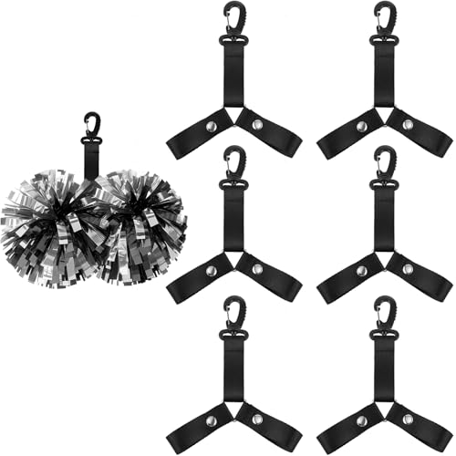 Black 1/6 /12 Pcs Cheerleading Pom Pom Holder for Backpack - Cheerleading Accessories