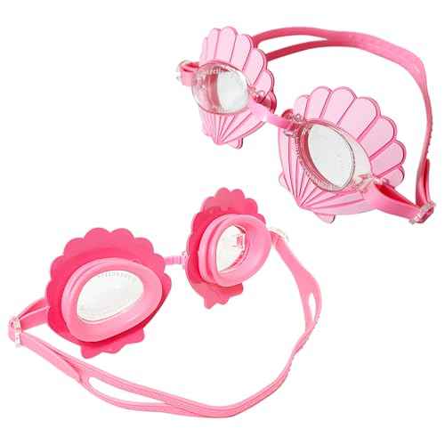 LUV HER Seashell Youth Swim Goggles ? Mermaid-inspired, anti-fog, UV protection, adjustable strap for kids