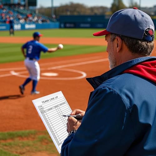 90 Sets Baseball & Softball Lineup Cards with 4-Part Carbonless Sheets, 150 Games, 16 Player Slots - Variation of THIS listing