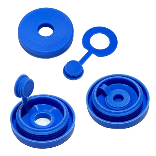 CozyBlue Reusable Silicone 5 Gallon Water Jug Cap - 3 Packs (Blue)