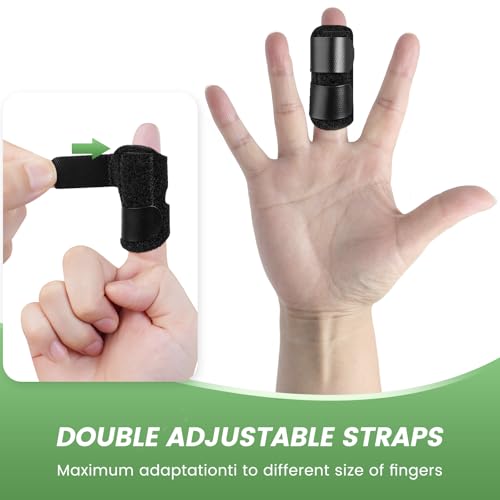 Pinkie Finger Splint Support Brace Small Black - Adjustable & Comfortable