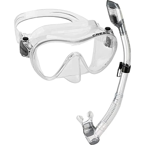 Cressi Italian Boutique Collection - Tempered Glass Lens Frameless Scuba Snorkeling Dive Mask, Clear