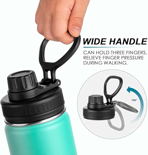 Insulated Stainless Steel Water Bottle 22oz with Leakproof Spout - Teal