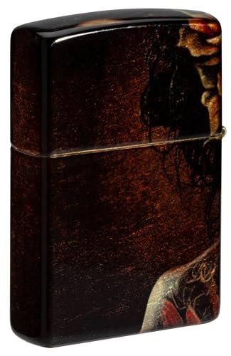 Zippo Windproof Lighter Day of the Dead Sugar Skull Woman - 540 Fusion Finish